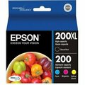 Epson America Print T200 Blk Clr Ink Cart Combo T200XLBCS